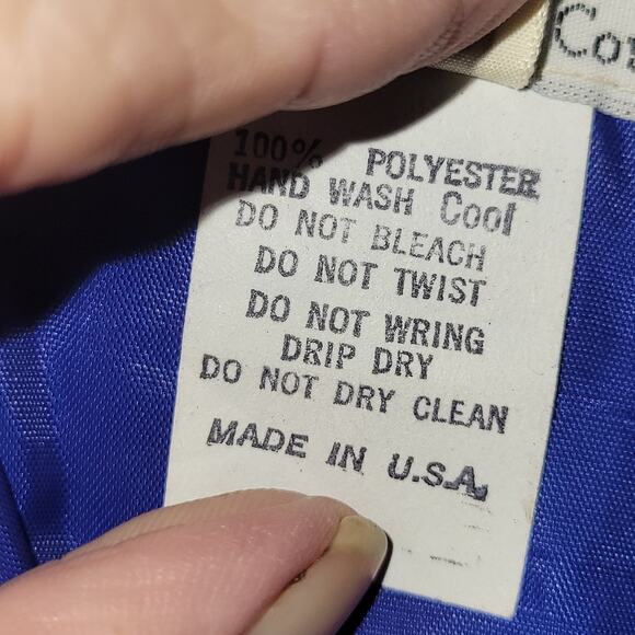 VTG George F Couture Plisse Pleated Fortuny Cobalt Blue Evening Gown Size: 12 - Picture 5 of 13